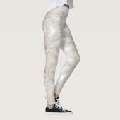 Moderne geometrische kunst witte grijze leggings v (Rechts)