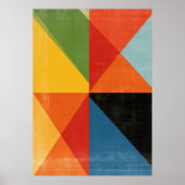 Moderne geometrische kunstposter - Kleurrijke drie Poster (Voorkant)