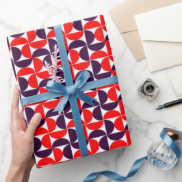 Moderne Geometrische Kwartcirkel Patroon Cadeaupapier