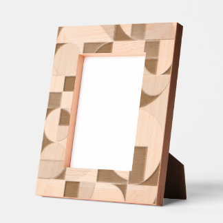 Moderne geometrische lasergegraveerde houten fotol gegraveerde lijstjes