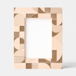 Moderne geometrische lasergegraveerde houten fotol gegraveerde lijstjes