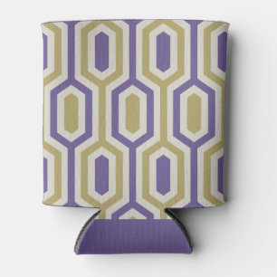Moderne geometrische lavendel & gouden drankkoeler blikjeskoeler