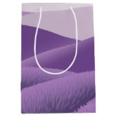 Moderne geometrische lavendelvelden abstract medium cadeauzakje (Voorkant)