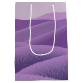 Moderne geometrische lavendelvelden abstract medium cadeauzakje (Achterkant)
