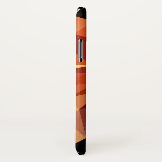 Moderne geometrische leeuw aangepaste naam Case-Mate iPhone case (Achterkant / rechts)