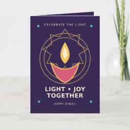 Moderne Geometrische Licht Vreugde Samen Diwali Ka Kaart