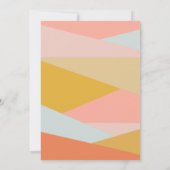 Moderne geometrische lichtblauwe pasteltint foto save the date (Achterkant)