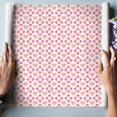 Moderne geometrische liefde hart bloemig roze perz cadeaupapier