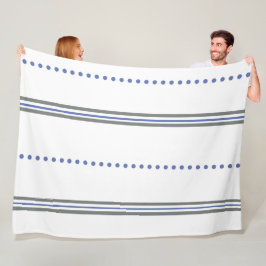 Moderne geometrische lijn- en stippenpatroon fleece deken