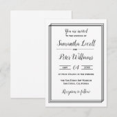 Moderne geometrische lijnen - 3x5 bruiloft uitnodi kaart (Voorkant / Achterkant)