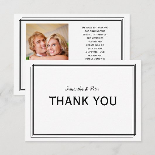 Moderne geometrische lijnen - 3x5 Hartelijk dank (Voorkant / Achterkant)