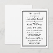 Moderne geometrische lijnen-3x5Huwelijks-/Ontvangs Kaart (Voorkant / Achterkant)