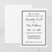 Moderne geometrische lijnen -3x5repetitief diner kaart (Voorkant / Achterkant)