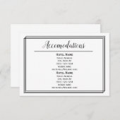 Moderne geometrische lijnen - accommodaties kaart (Voorkant / Achterkant)