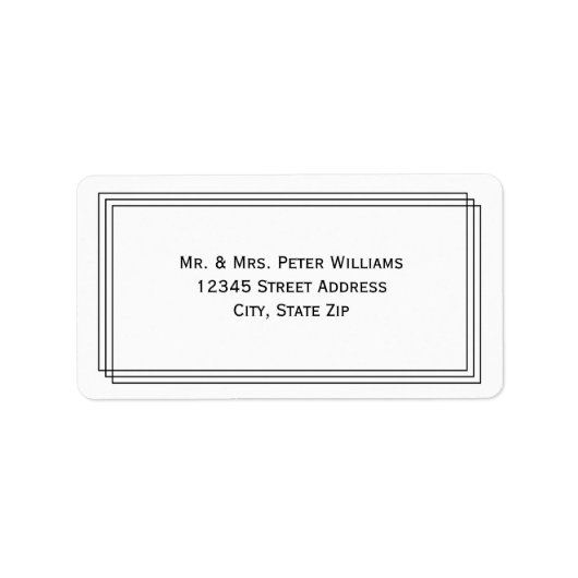 Moderne geometrische lijnen - Adreslabel Etiket (Voorkant)