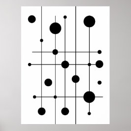 Moderne geometrische lijnen en kunstcirkels | Mini Poster