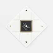 moderne geometrische lijnen met monogram . bruilof servet (Hoek)