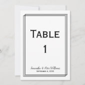 Moderne geometrische lijnen - Tabelnummers Kaart (Voorkant)