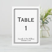 Moderne geometrische lijnen - Tabelnummers Kaart (Staand voorkant)