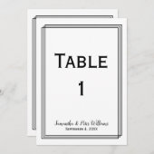 Moderne geometrische lijnen - Tabelnummers Kaart (Voorkant / Achterkant)