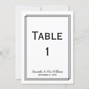 Moderne geometrische lijnen - Tabelnummers Kaart