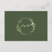 Moderne Geometrische Lijst van Eucalyptus Informatiekaartje (Achterkant)