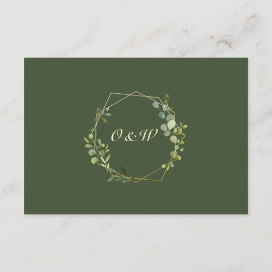 Moderne Geometrische Lijst van Eucalyptus Informatiekaartje (Achterkant)