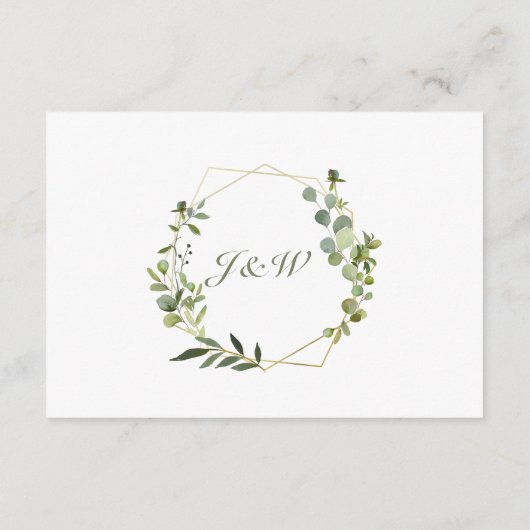 Moderne Geometrische Lijst van Eucalyptus Weddensc Informatiekaartje (Achterkant)