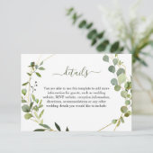 Moderne Geometrische Lijst van Eucalyptus Weddensc Informatiekaartje (Staand voorkant)