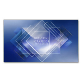 Moderne Geometrische Logo Corporate Magnetisch Visitekaartje