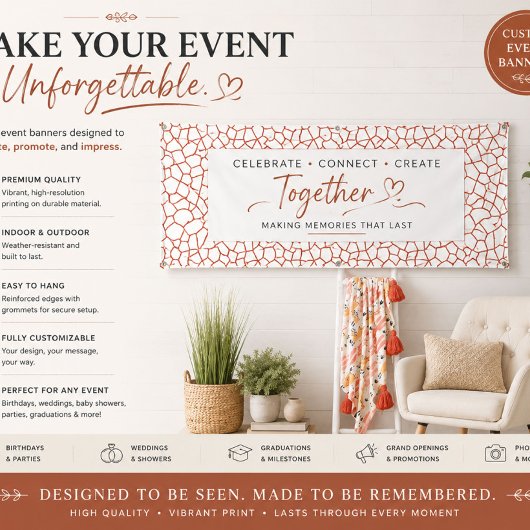 Moderne Geometrische Luxe Evenementenbanner Spandoek