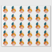 Moderne Geometrische Maan Abstracte Kunst Cadeaupapier (Vlak)