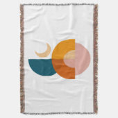 Moderne Geometrische Maan Abstracte Kunst Deken (Voorkant Verticaal)