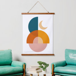 Moderne Geometrische Maan Abstracte Kunst Hangend Wandkleed