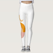 Moderne Geometrische Maan Abstracte Kunst Leggings (Voorkant)
