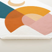 Moderne geometrische maan abstracte kunst sherpa deken (3/4)