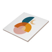 Moderne Geometrische Maan Abstracte Kunst Tegeltje (Zijkant)