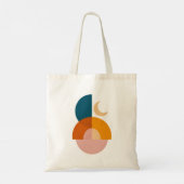 Moderne Geometrische Maan Abstracte Kunst Tote Bag (Achterkant)