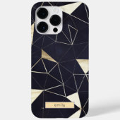 Moderne geometrische marine + gouden iPhone / iPad Case-Mate iPhone Case (Achterkant)