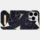 Moderne geometrische marine + gouden iPhone / iPad Case-Mate iPhone Case (Achterkant (horizontaal))