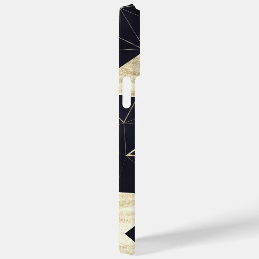 Moderne geometrische marine + gouden iPhone / iPad Case-Mate iPhone Case (Achterkant / Rechts)