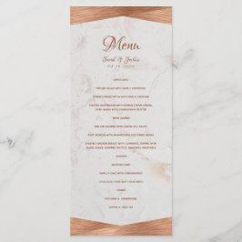 Moderne Geometrische Marmer Koper Calligrafie Brui Menu