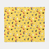 Moderne Geometrische memphis stijl Chicken Boerder Fleece Deken (Voorkant (Horizontaal))