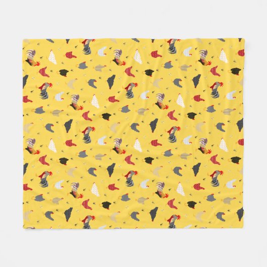 Moderne Geometrische memphis stijl Chicken Boerder Fleece Deken (Voorkant (Horizontaal))