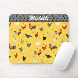 Moderne Geometrische memphis stijl Chicken Boerder Muismat