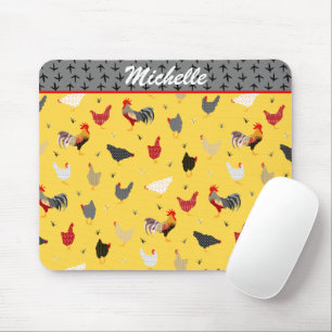 Moderne Geometrische memphis stijl Chicken Boerder Muismat