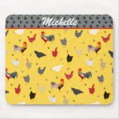 Moderne Geometrische memphis stijl Chicken Boerder Muismat (Voorkant)