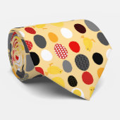 Moderne Geometrische memphis-stijl Chicken Eggs Stropdas (Opgerold)