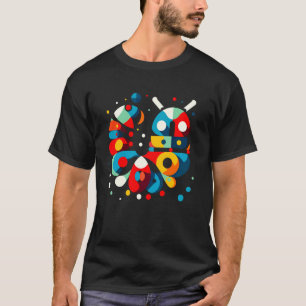 Moderne Geometrische Minimalisme Illustratie Rups T-shirt