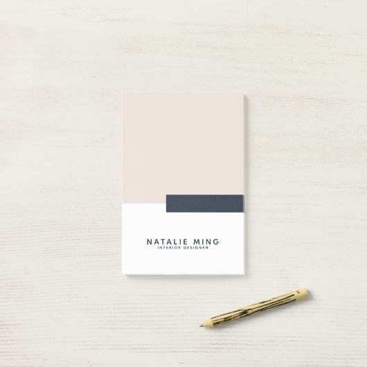 Moderne geometrische minimalist post-it® notes (Op bureau)